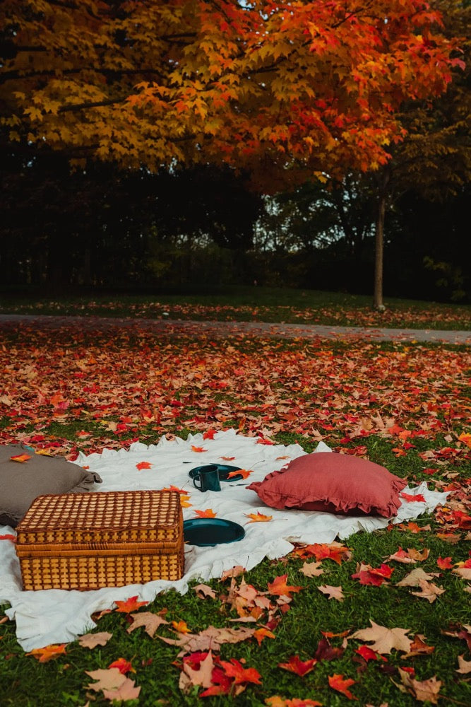 Handmade Ruffled Linen Pillow Sham: Farmhouse Style Pillow Cover, Christmas Gift for Her