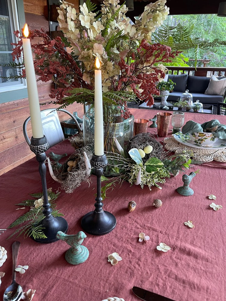 CUSTOM Unique Linen Tablecloth for Your Dining Room - Natural Linen Round or Rectangle Table