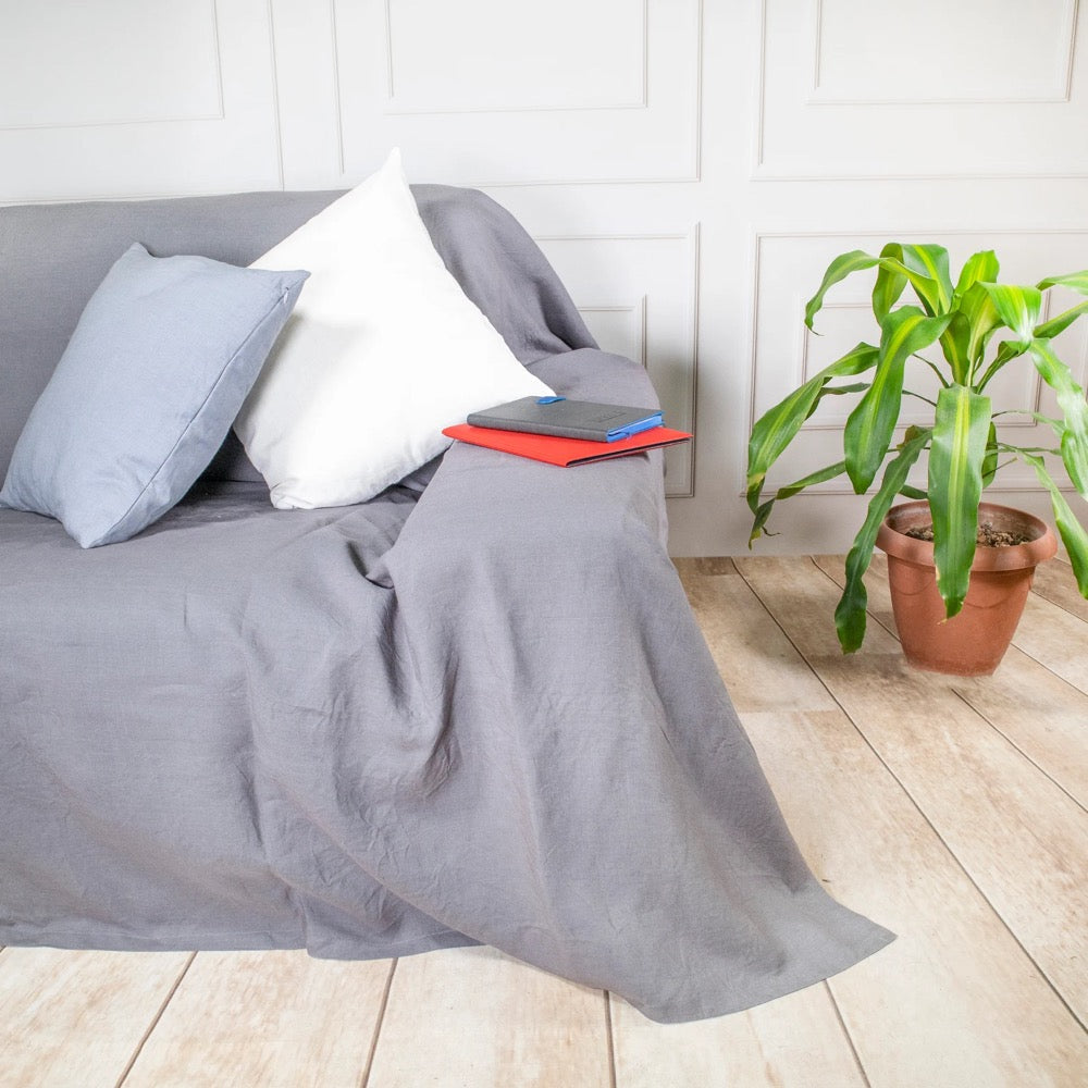 Handmade Linen Couch Covers - Custom Slipcovers for Any Sofa - Extra Large Luxurious Linen Couch